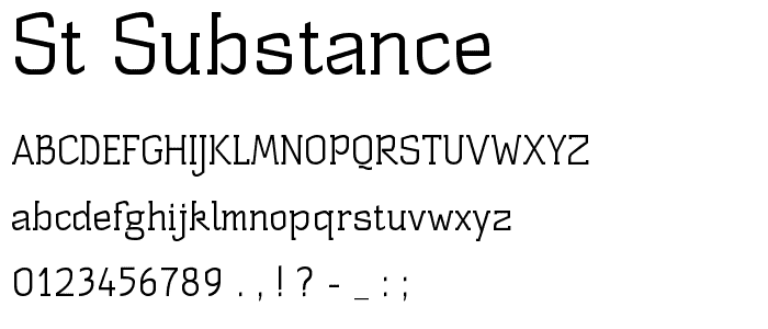 ST Substance font
